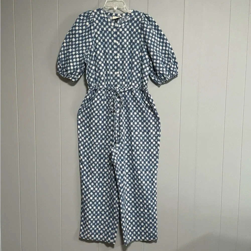 Universal Thread Blue Patterned Jumpsuit - Picture 3 of 8
